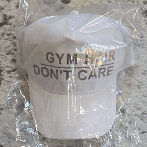 Champion White Cap - Gym Hair Don't Care